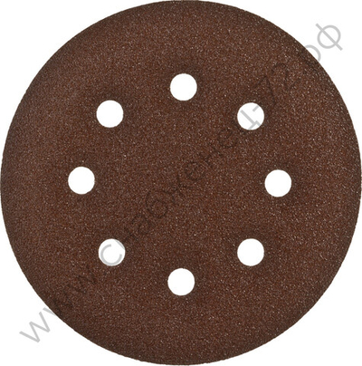 Круг шлифовальный ЗУБР ″СТАНДАРТ″ из абразивной бумаги на велкро основе, 6 отв., Р80, 150мм, 5шт