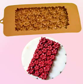 Силиконовая форма для шоколада " Плитка цветы"