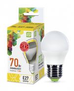 Светодиодная лампа ASD LED ШАР standard 7.5Вт 230В Е27 3000К 675Лм (код.92608)