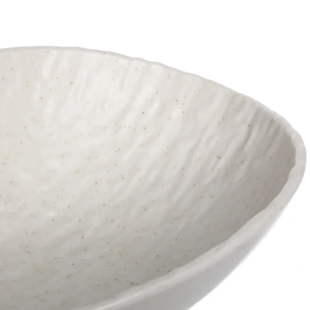 Салатница керамическая «Perfetto» 19,3*15,7*7см фактурный узор, бежевая