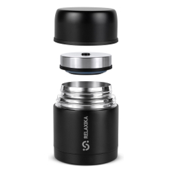 Термос для еды Relaxika 301 (0,5 литра), черный