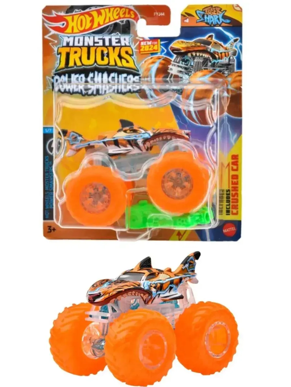 Машинка Monster Trucks Хот Вилс Tiger Shark FYJ44 HTM68