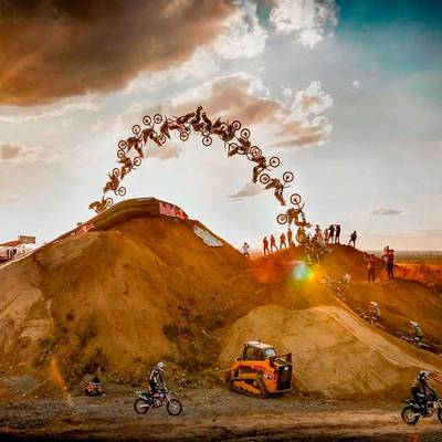 Надувная подушка «AcroBag» для трюков, прыжков и каскадёрских падений, 10×10×3,5 м