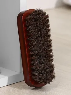 Щётка для обуви с конским волосом, 13×5×4 см