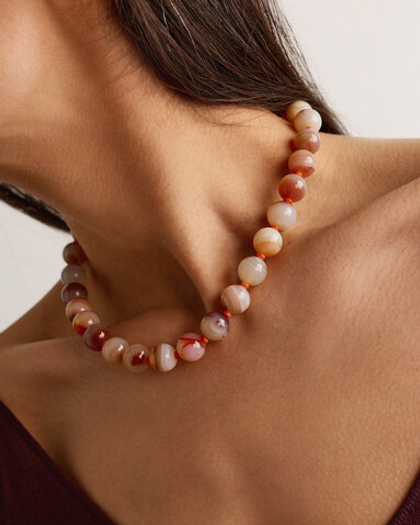 Бусы из Ботсванского Агата