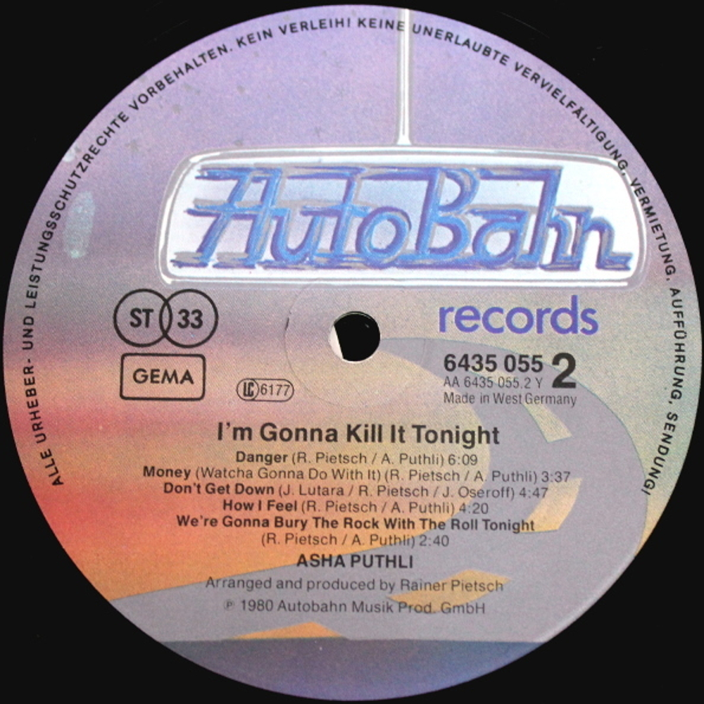 Asha Puthli / I'm Gonna Kill It Tonight (LP)