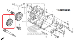23422-KWN-900. GEAR, COUNTERSHAFT (53T)