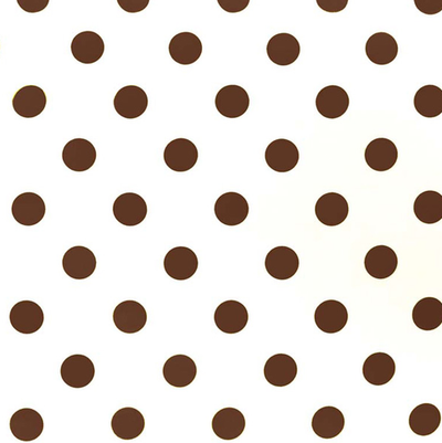 Ткань плательная Кашибо коричневый горох на белом, d 4,2 см