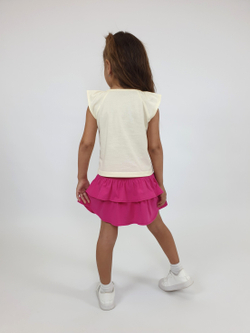 02-136-2 Комплект для девочки (фуфайка+ юбка)