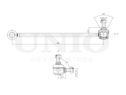 Стойка стабилизатора передняя правая UNIO SSP-50101