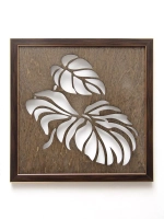 Настенный декор "Два панно монстеры" в раме