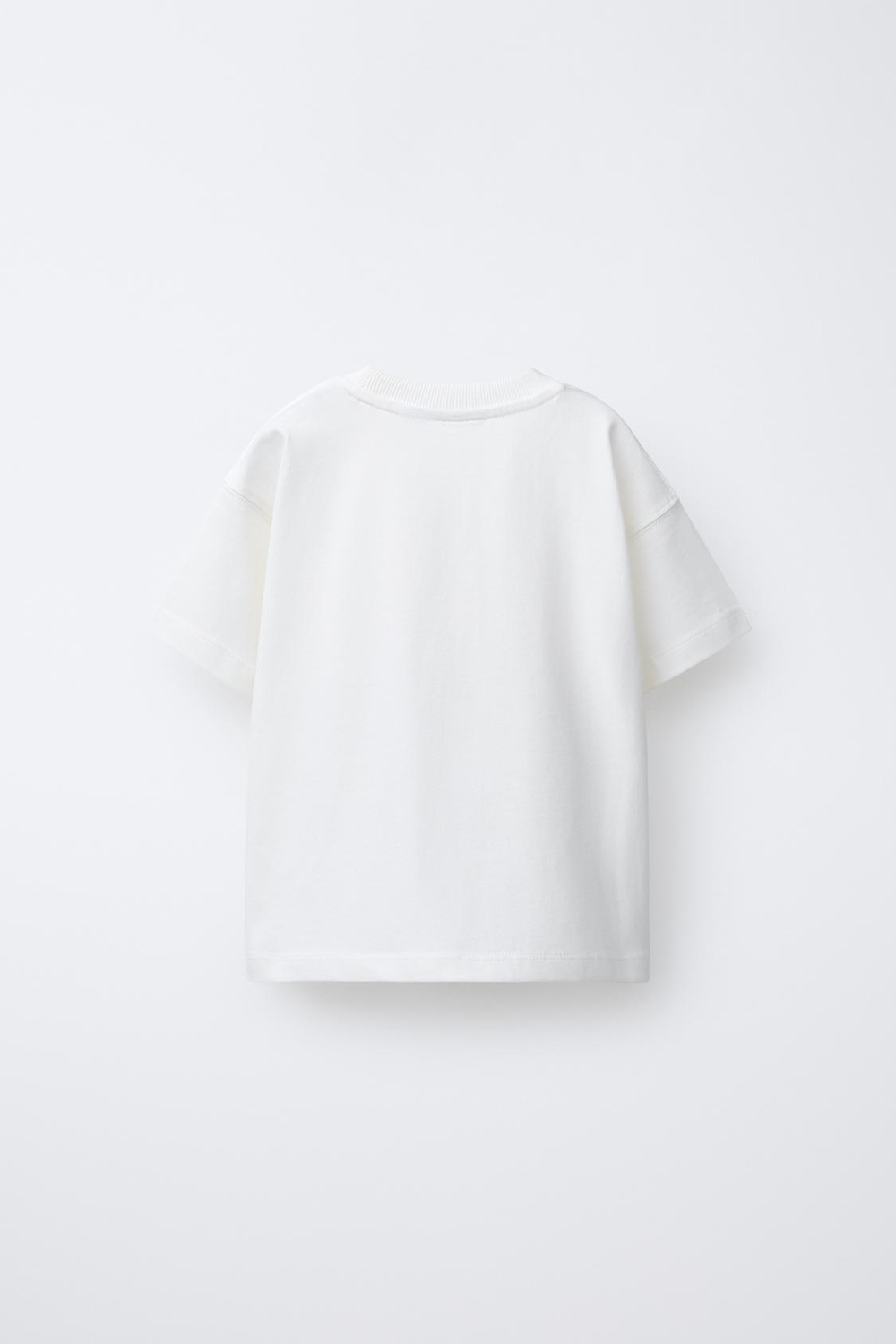 ZARA ФУТБОЛКА С АНИМАЛИСТИЧЕСКИМ ПРИНТОМ, БЕЛЫЙ