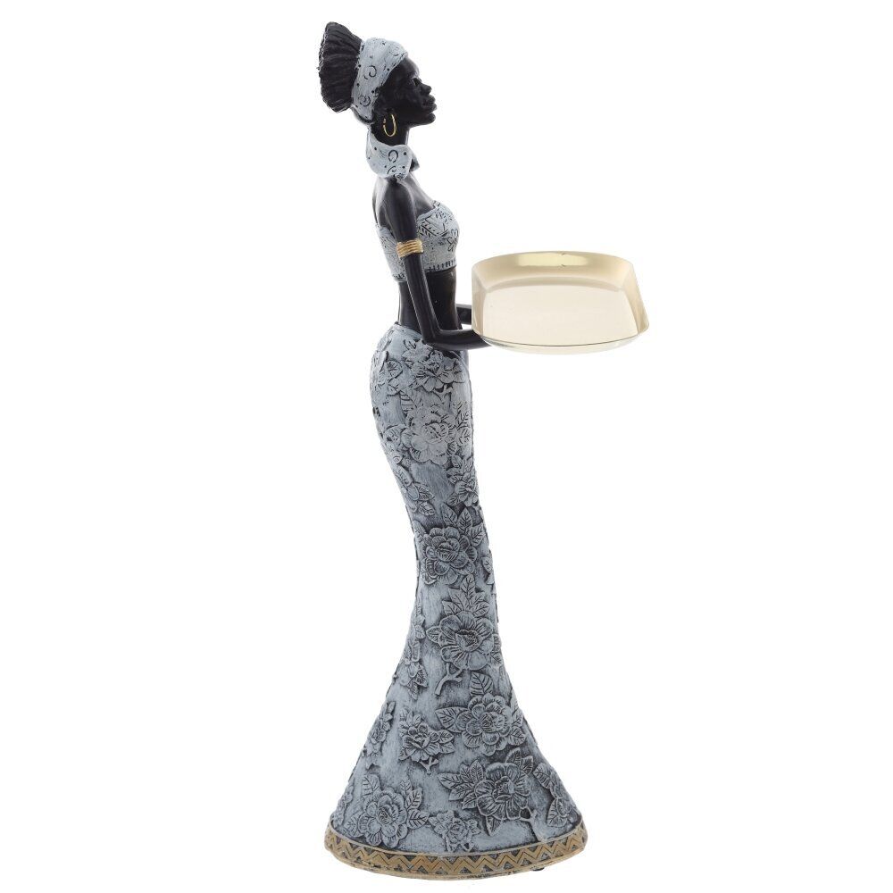 GAEM Фигурка декоративная "Африканка" с подносом, L22,5 W16,5 H45 см