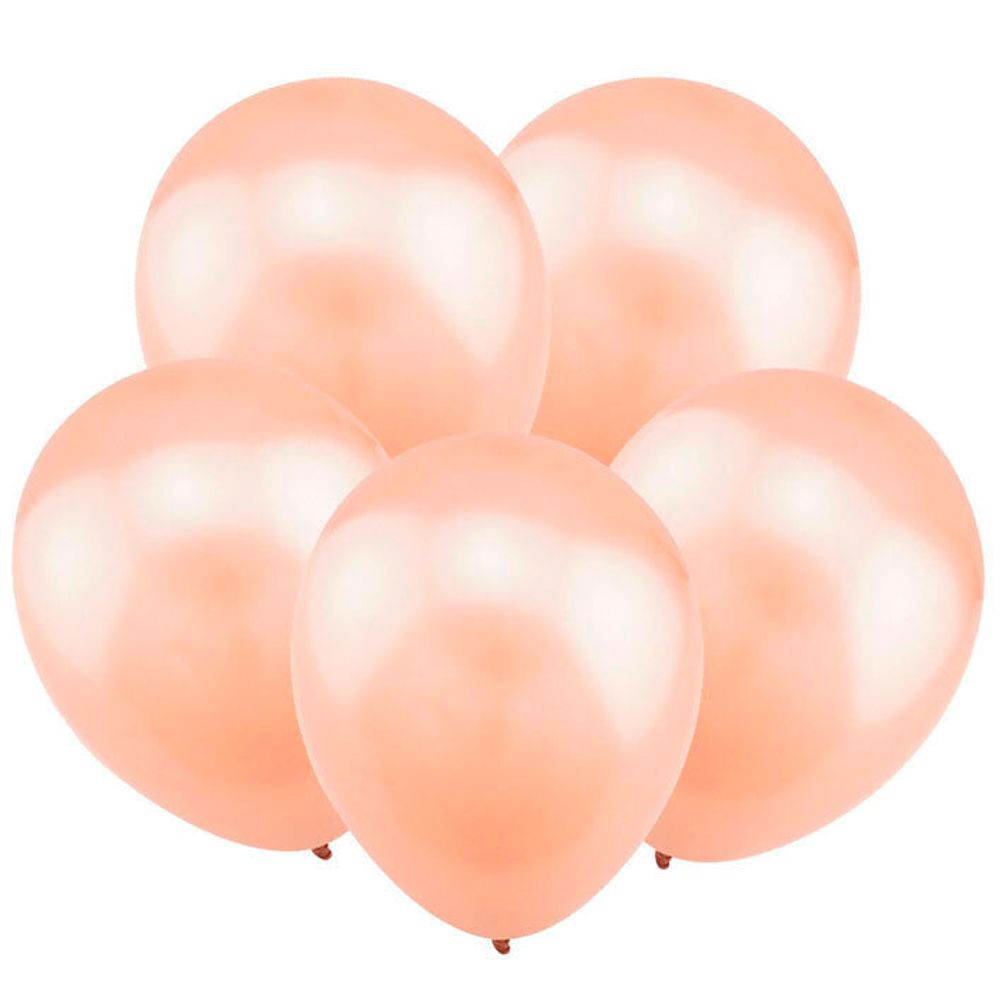 Шар (12"/30 см) Розовое золото, Метал 50 шт.