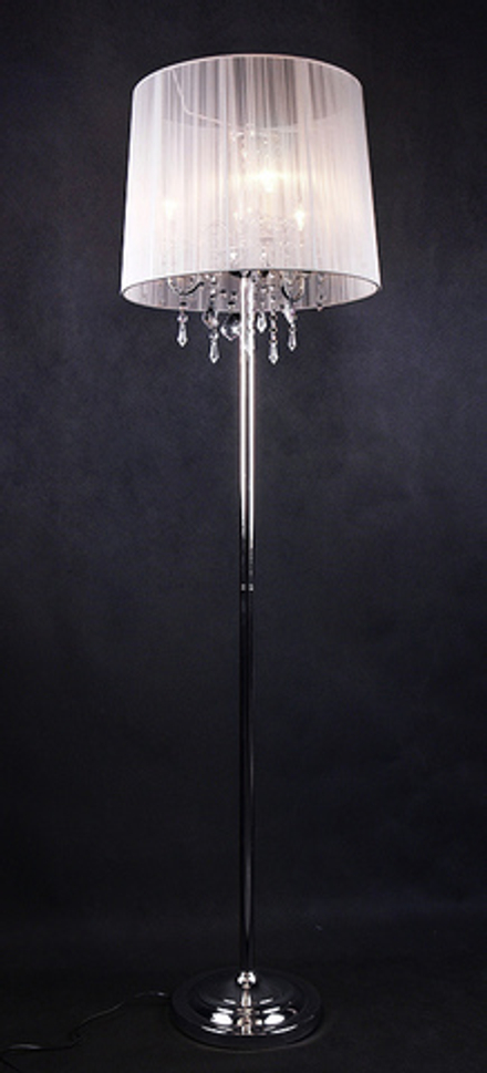 Торшер 2045/3 хром/белый