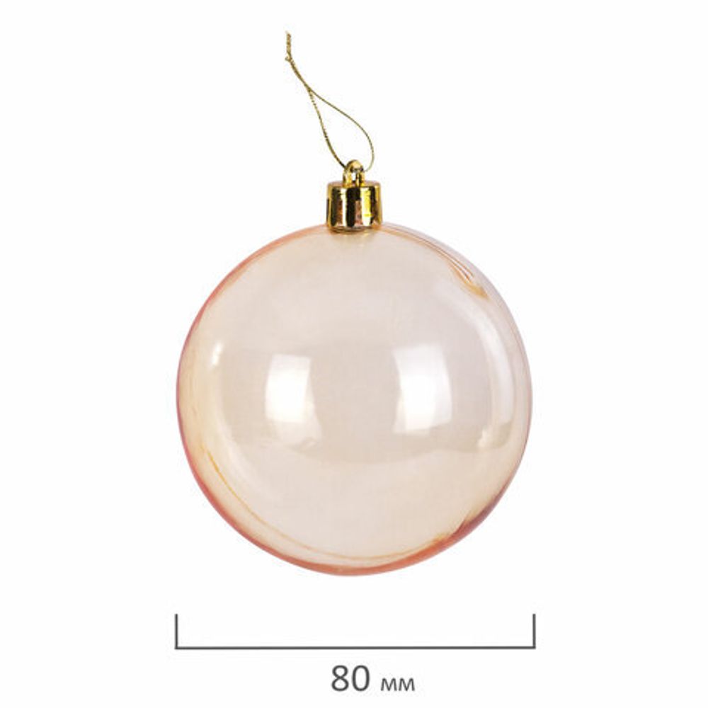 Шары ёлочные 8 шт., 8 см, "Eden Colors", пластик, цвет: золотистый/жемчужный, ЗОЛОТАЯ СКАЗКА, 591980