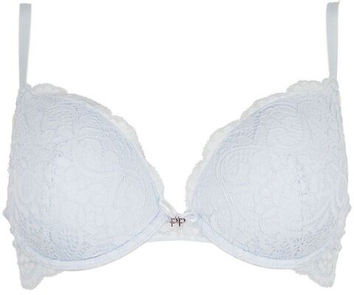 Кружевной бюстгальтер с формованными чашками Amy (Размер: 30B) (Цвет: голубой)