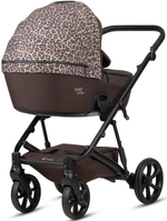 Детская коляска Tutis Viva 6 Plus Wild Elegance 4 в 1 с автокреслом Elo Lux EduSky Black и базой Wild Mocca
