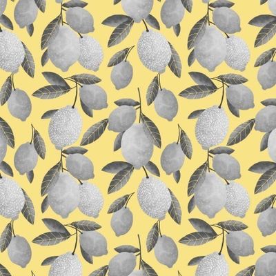 серые лимоны  на желтом фоне