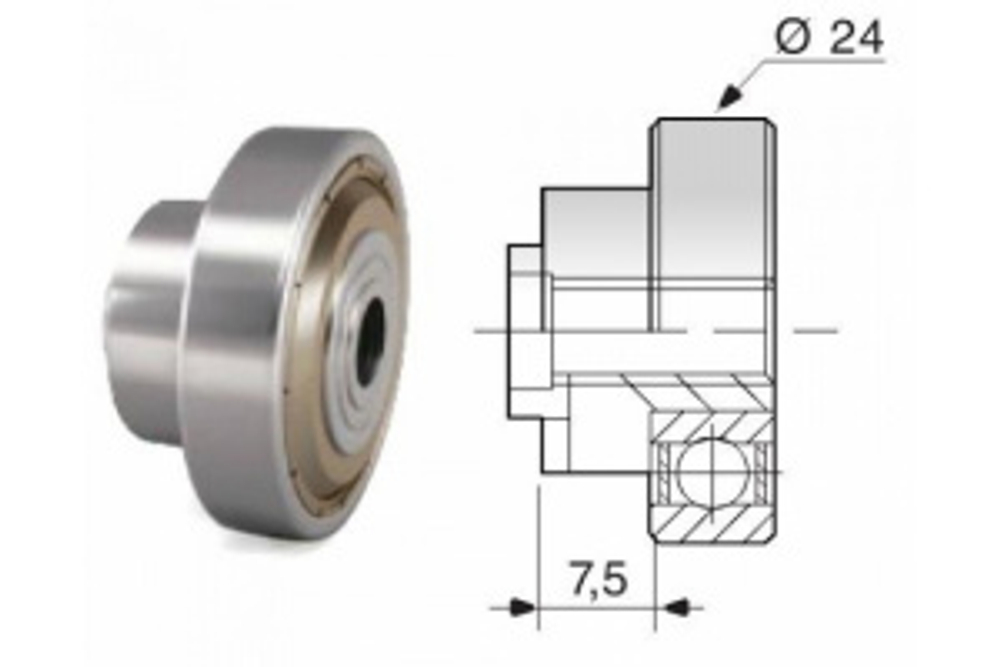 Ролик сдвижной крыши AUTOCAR TOP LINE 7,5mm с юбкой