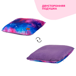 Матрац ZOOEXPRESS "Космос" пухлый, прямоугольный, сиреневый - 50х40 см