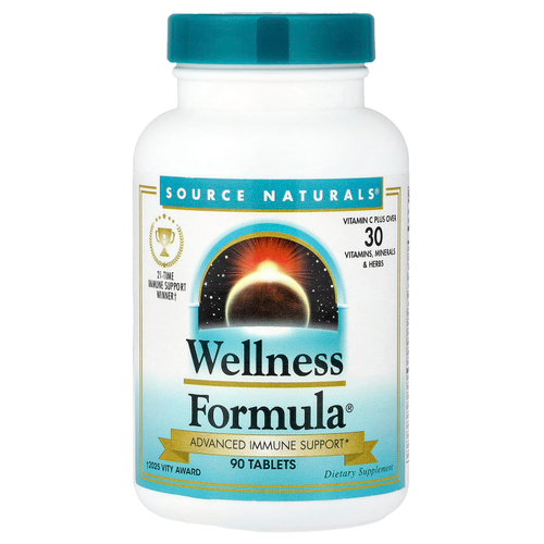 Source Naturals, Wellness Formula, улучшенная поддержка иммунитета, 90 таблеток
