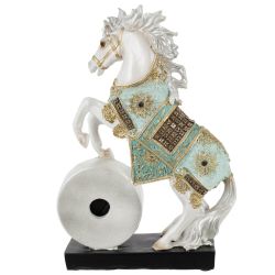 GAEM Фигурка декоративная "Лошадь" с часами (AAAx1, н/п), L16 W5 H22 см