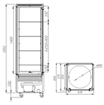 Кондитерская витрина Carboma Latium D4 VM 400-2 (R400Cвр Люкс коричнево-золотой, 1/2, INOX)