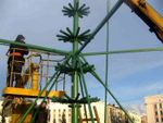 Уличная елка ствольная "Альпийская сосна" (Леска бело-зеленая) 7 м