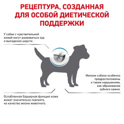 Royal Canin VET Skin Care Small Dog - диета для собак мини пород, старадающих дерматозом и выпадением шерсти