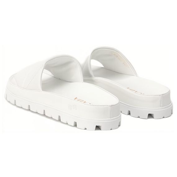 Prada Flat Slip-On Sandal 'White'