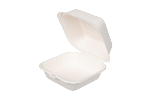 Коробка для Бенто торта белая с окном 140х140х80 мм