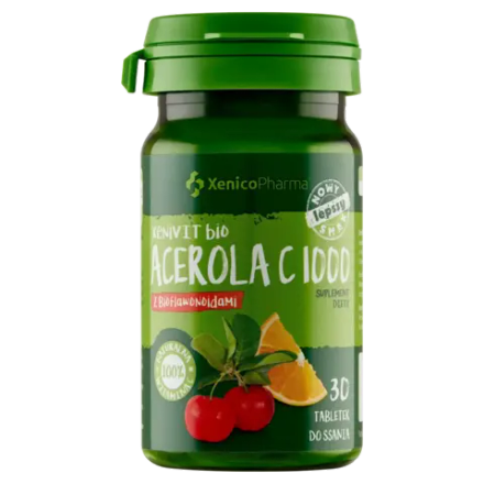 XeniVIT bio Acerola C 1000 с биофлавоноидами - диетическая добавка, 30 пастилок