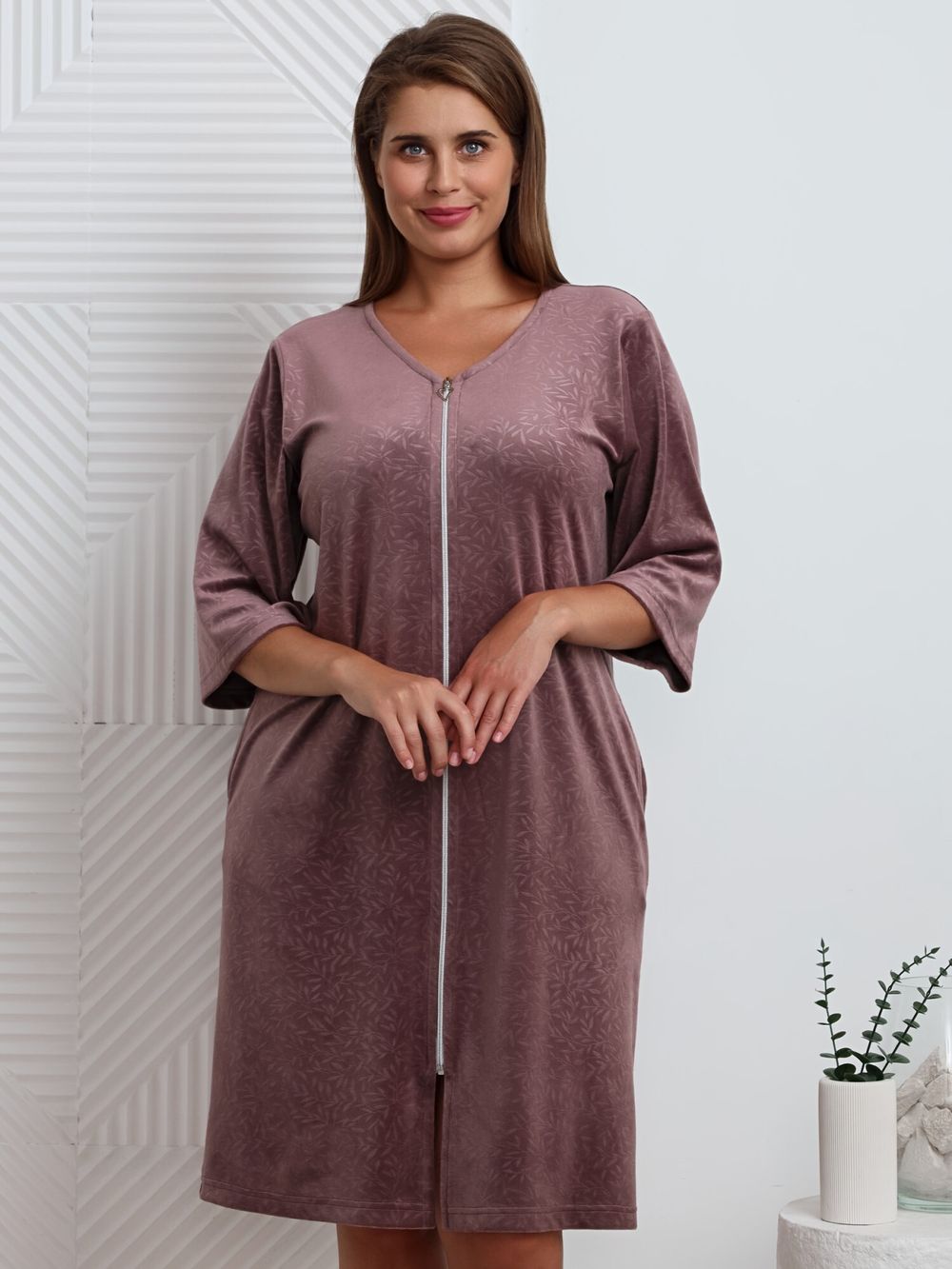 Халат Бархат Виотекс КАПУЧИНО