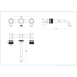 Смеситель для раковины Boheme STICK LINEA 152-2-NB.3, NICKEL BRUSH