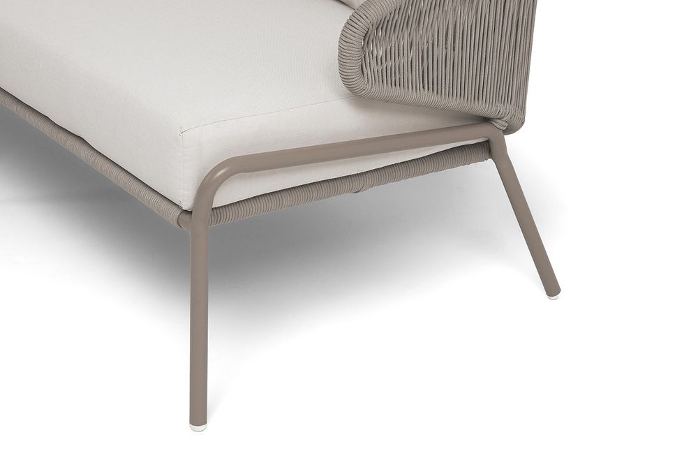 "Альмерия" диван 3-местный плетеный из роупа, цвет бежевый