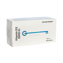 Greenflash Vitamin D3 Витамин Д3 2000МЕ, 60капсул Незаменимый солнечный витамин