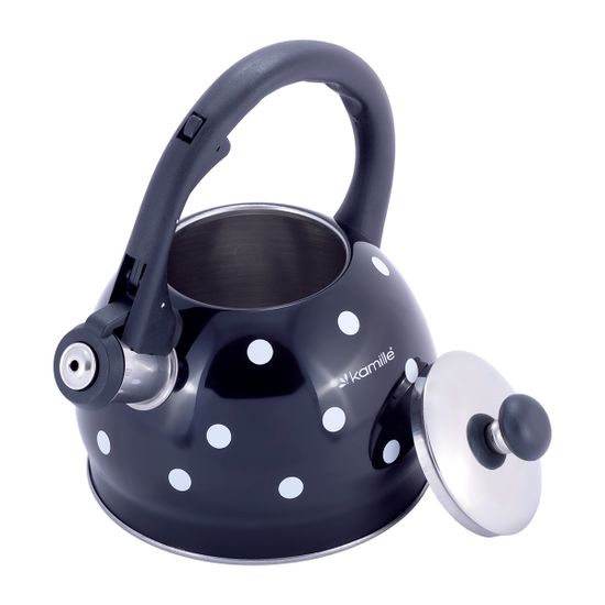 Чайник 2 л. из нержавеющей стали со свистком Kamille KM-1070 и нейлоновой ручкой