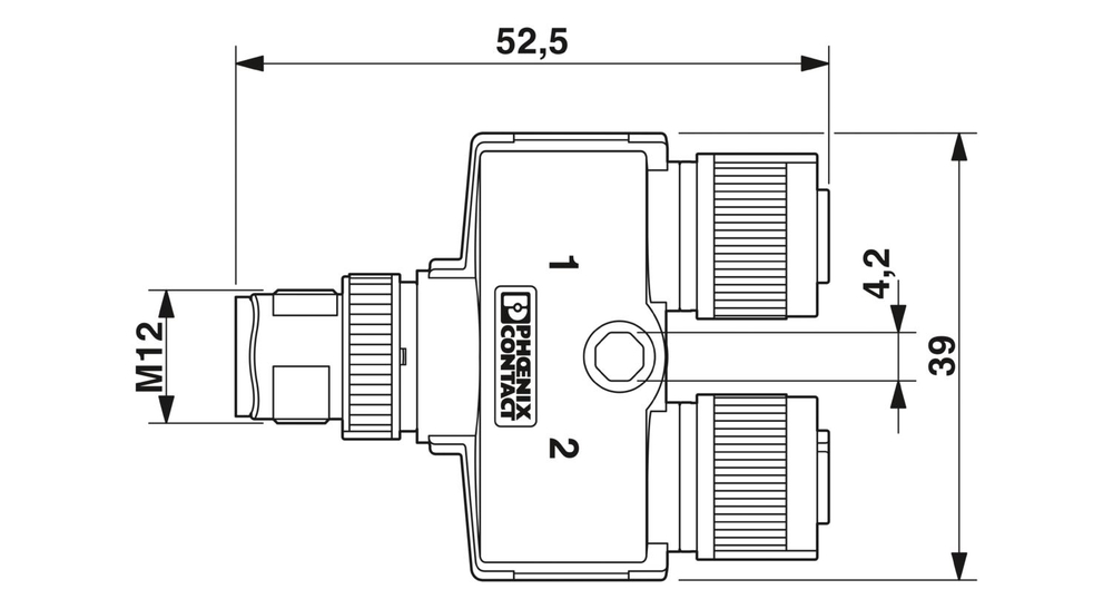 1054338 - SAC-8PY-M/2XF BK 1-PSR - Y-разветвитель