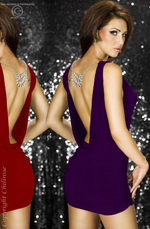 Мини-платье с открытой спиной (Размер: S-M) (Цвет: красный)