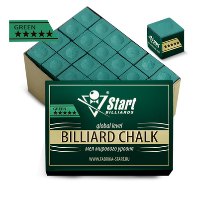 Мел Startbilliards 5 звезд зеленый (72шт)