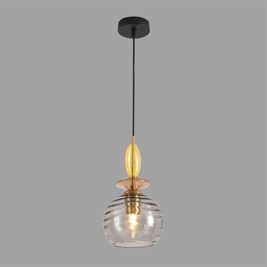 8299/1A MODERNI LN26 368 бронза/смоки/амбер/желтый, металл/стекло Подвес E27 1*40W 220V WALMA