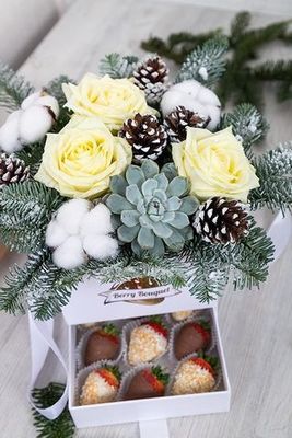 Шкатулка "Зимний лес"