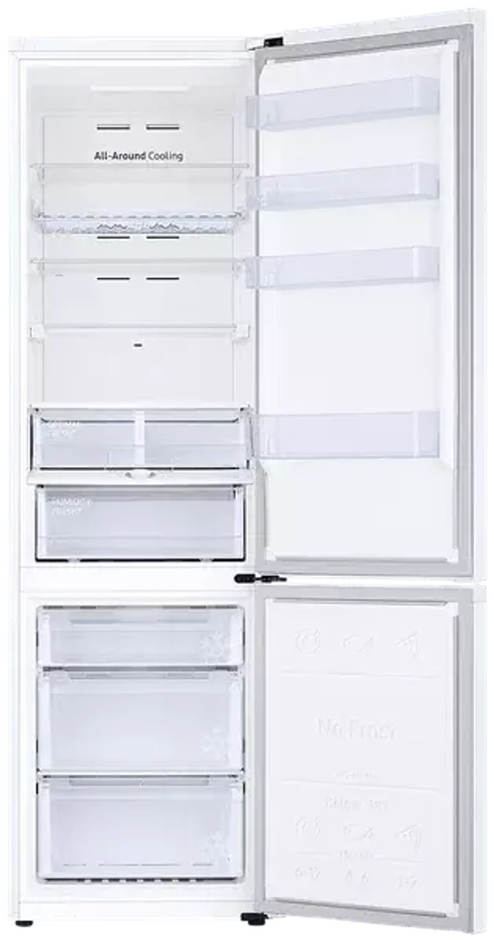 Холодильник с нижней морозильной камерой Samsung RB38T676FWW (DU)