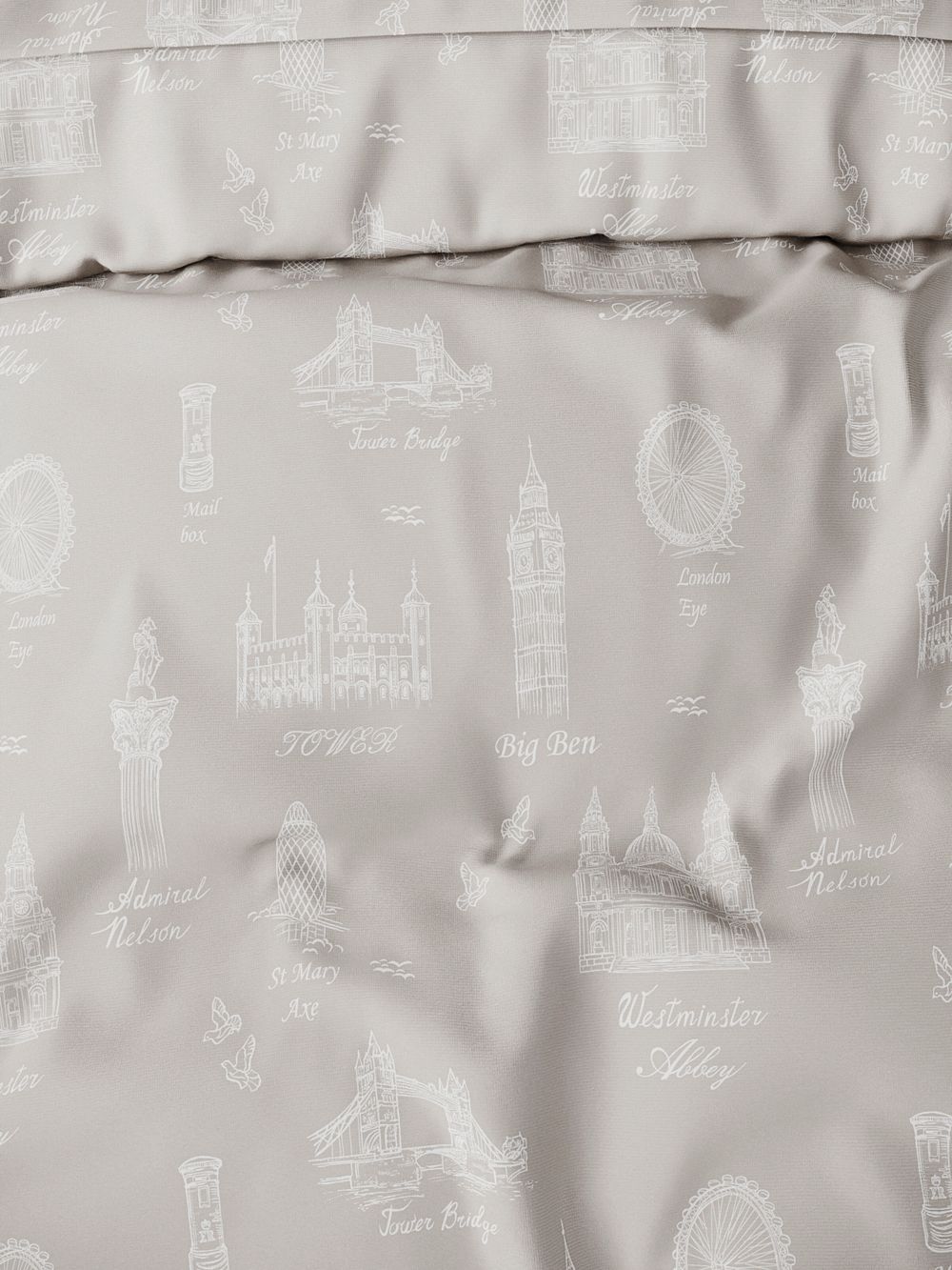 Пододеяльник перкаль Сказка "Туманный альбион" 1,5-спальный на молнии 145x215 см