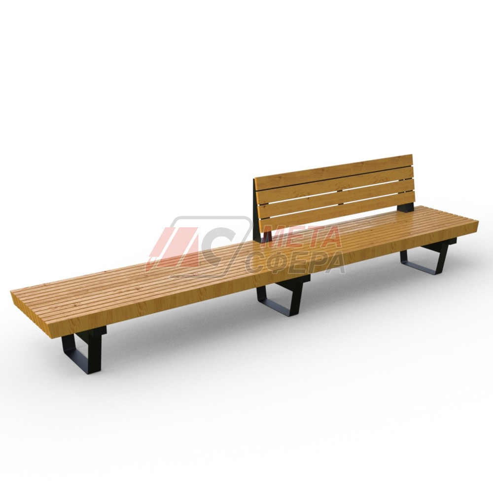 Скамейка Rail Road 02 продольная двойная