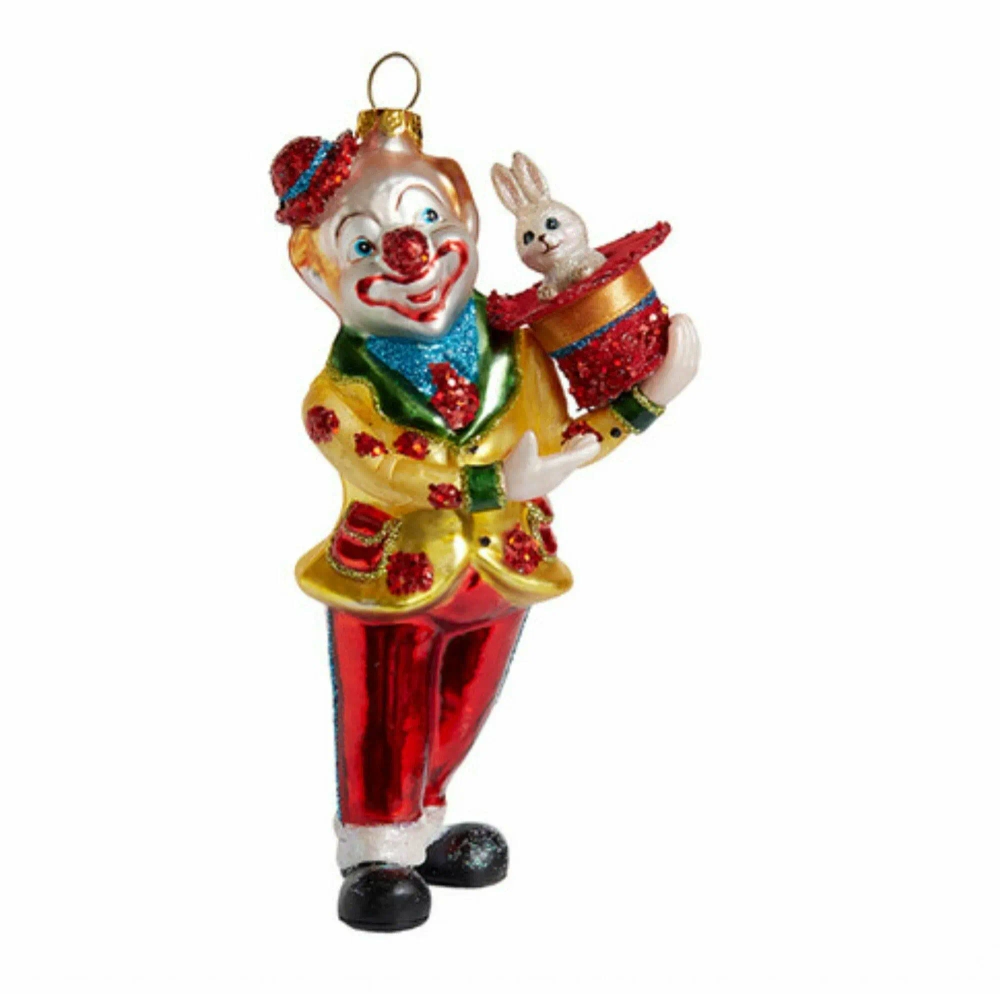 23023-1 Клоун с кроликом в шапке 14,5см