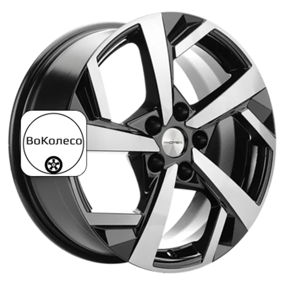 7x17/5x108 ET43 D65,1 KHW1712 (DFM AX 7) Black-FP Khomen Wheels