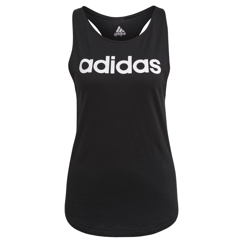 Женская теннисная майка adidas Linear Tank Top Women - Black, White