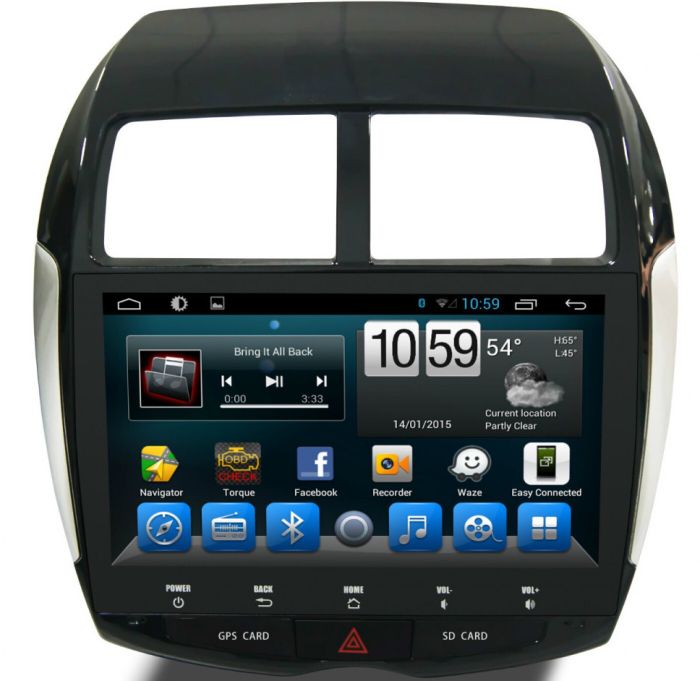 Магнитола для Mitsubishi ASX, Peugeot 4008, Citroen C4 Aircross 2010-2016 - Kuberg KR-1046-S10 Android 10, Быстрая, SIM-слот